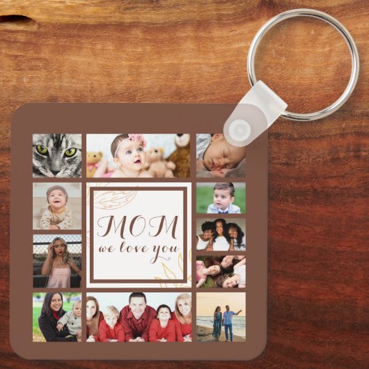 マカッコいいマ、愛してるのよ、フォトコラージュ キーホルダー (裏面)