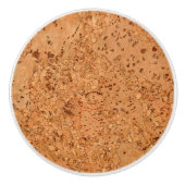 マカデミアのコルクの節玉木穀物の一見 セラミックノブ (正面)