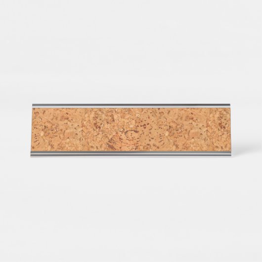 マカデミアのコルクの節玉木穀物の一見 デスクネームプレート (正面)