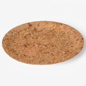 マカデミアのコルクの節玉木穀物の一見 ペーパープレート (アングル)