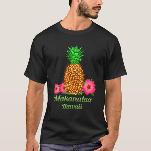 マカナルアハワイパイナップルフローラ Tシャツ (正面)