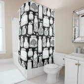 マカバー医用標本白黒ゴシック シャワーカーテン (インサイチュ)