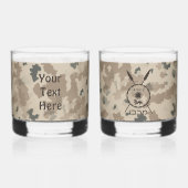 マカビーシールドとスピアーズ砂漠 ウイスキーグラス (裏面)