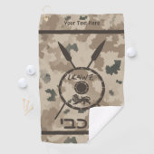 マカビーシールドと槍 – 砂漠 ゴルフタオル (インサイチュ)