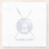 マカビーシールド及び槍 ガラスコースター (裏面)