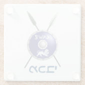 マカビーシールド及び槍 ガラスコースター (裏面)