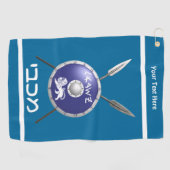 マカビーシールド及び槍 ゴルフタオル (横)