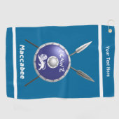 マカビーシールド及び槍 ゴルフタオル (横)