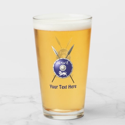 マカビーシールド及び槍 タンブラーグラス (ドリンク正面)