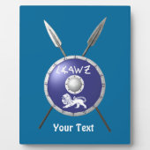 マカビーシールド及び槍 フォトプラーク (正面)