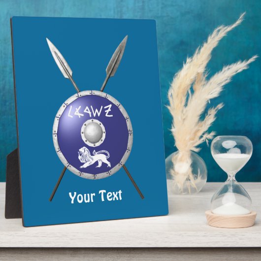 マカビーシールド及び槍 フォトプラーク (側面)