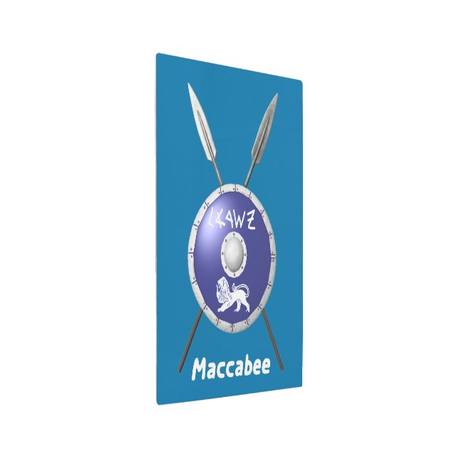 マカビーシールド及び槍 メタルプリント (アングル)