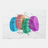 マカフランスのロンのクッキーのキッチンタオルデザイン キッチンタオル (横)