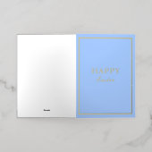 マカフランスのロンハッピーイースターブルー 箔シーズンカード (外側レイダウン)