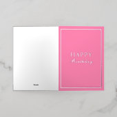 マカフランスのロンハッピーバースデーピンク 箔シーズンカード (外側レイダウン)