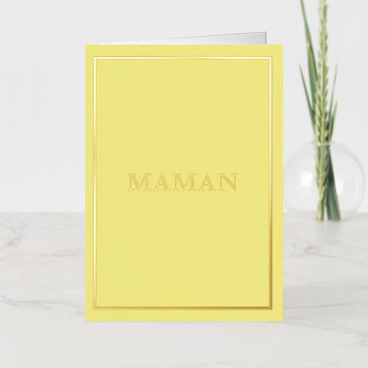 マカフランスのロンママンイエロー 箔シーズンカード (正面)