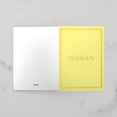 マカフランスのロンママンイエロー 箔シーズンカード (外側レイダウン)