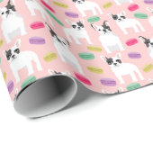 マカフランスのロン包み紙付きブルドッグ ラッピングペーパー (ロールコーナー)