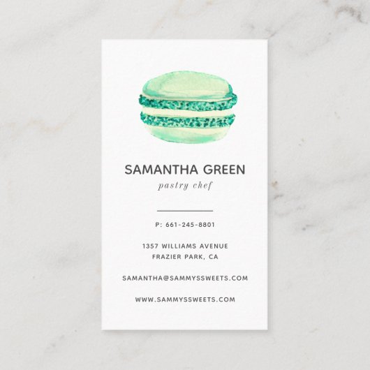 マカフランスのロン名刺 名刺 (裏面)