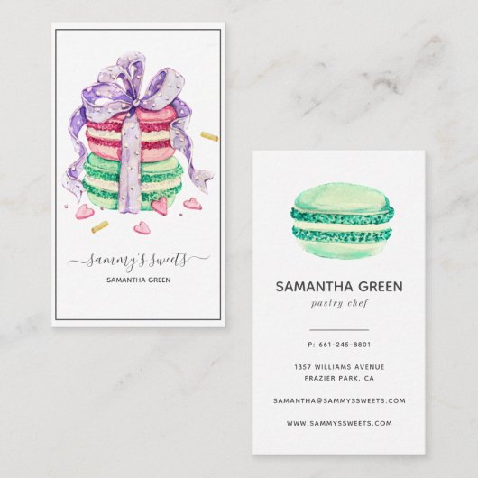 マカフランスのロン名刺 名刺 (正面/裏面)