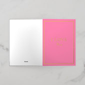 マカフランスのロン大好きピンク 箔シーズンカード (外側レイダウン)