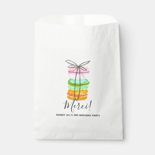 マカフランスのロン誕生日パーティー好意バッグ フェイバーバッグ (正面)