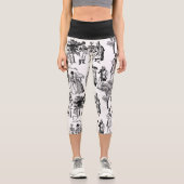 マカブレハロウィンリージェンシースケルトントイレ カプリレギンス (正面)