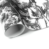 マカブレハロウィンリージェンシースケルトントイレ ラッピングペーパー (ロールコーナー)