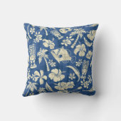 マカプービーチハワイアンろうけつ染めスクエアピローズ クッション (裏面)