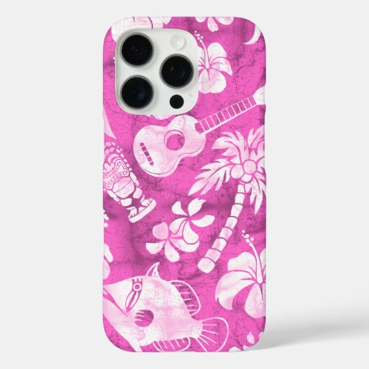 マカプービーチハワイアンろうけつ染めピンク Case-Mate iPhoneケース (裏面)