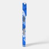 マカプービーチハワイアンろうけつ染めブルーアンドホワイト Case-Mate iPhoneケース (裏面 / 右)