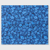 マカプービーチハワイアンろうけつ染めラッピング紙 ラッピングペーパー (フラット)