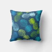 マカプービーチハワイアンろうけつ染め-ターコイズ アウトドアクッション (裏面)