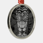 マカプービーチハワイアン笑いティキろうけつ染め メタルオーナメント (右)