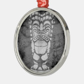 マカプービーチハワイアン笑いティキろうけつ染め メタルオーナメント (左)