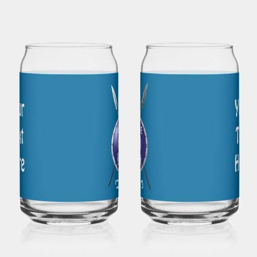 マカベの盾と槍 ガラス缶 (右)