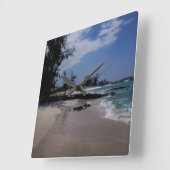 マカラウィナビーチ スクエア壁時計 (傾斜)