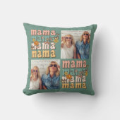 マカラフルマカスタム写真マザーズデイレトロ クッション (正面)