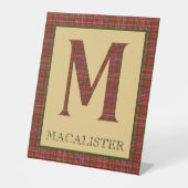マカリスタータータンチェックモノグラムM 台座サイン (正面)
