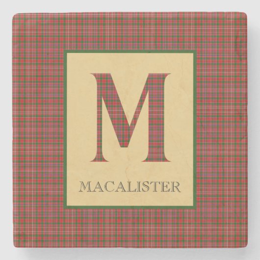 マカリスター タートン モノグラム M ストーンコースター (正面)