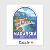 マカルスカクロアチア旅行アートエンブレム シール (シート)