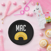 マカロニおもしろいとチーズハロウィンのマッチング ペーパープレート (パーティー)