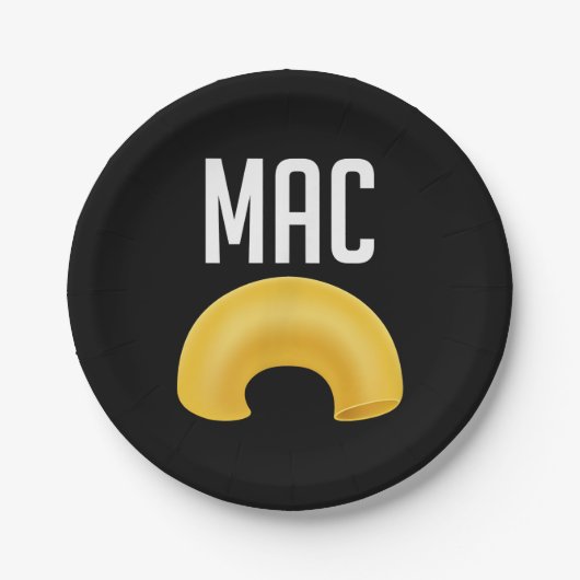 マカロニおもしろいとチーズハロウィンのマッチング ペーパープレート (正面)