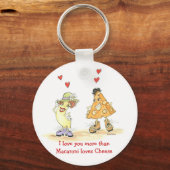 マカロニがチーズキーチェーンを愛するより、私はあなたを愛する キーホルダー (正面)