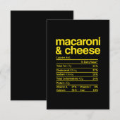 マカロニとチーズの栄養事実感謝祭 招待状 (正面/裏面)