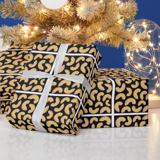 マカロニのパスタパターン ラッピングペーパー (クリスマス)