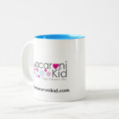 マカロニの子供のバレンタインデーのマグ ツートーンマグカップ (正面左)