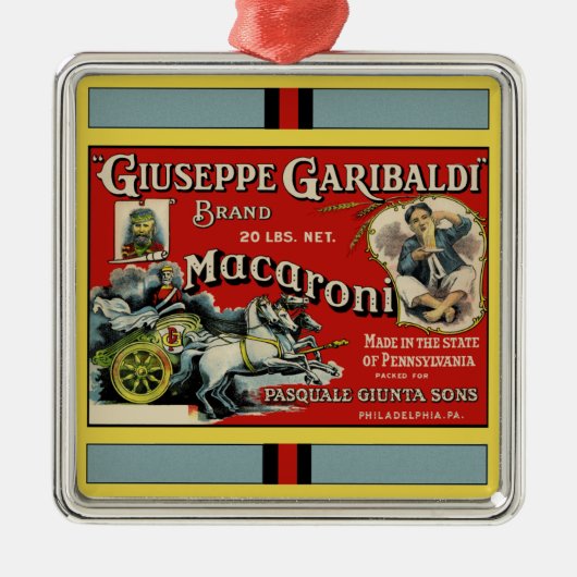 マカロニイタリアン広告 メタルオーナメント (正面)