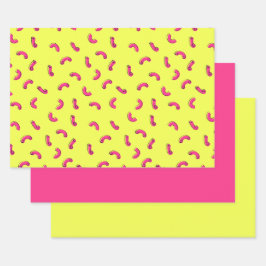 マカロニチーズのラッピングペーパー フラットシート ラッピングペーパーシート