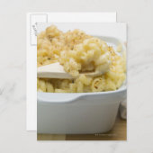 マカロニチーズをベーキング料理に木製 ポストカード (正面/裏面)